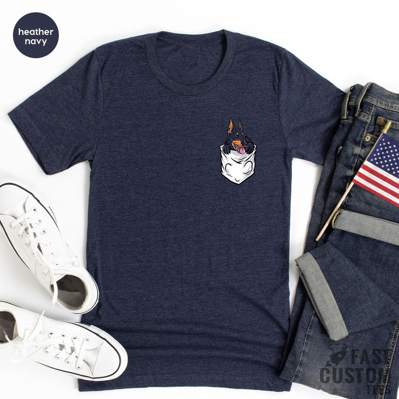 Doberman Pinscher Shirt, Funny Dog Mom T Shirt, Dog Mama T-Shirt, Gift For Dog Lover, Dog Dad TShirt, Dobie Owner Shirt, Pocket Shirt - 5.jpg