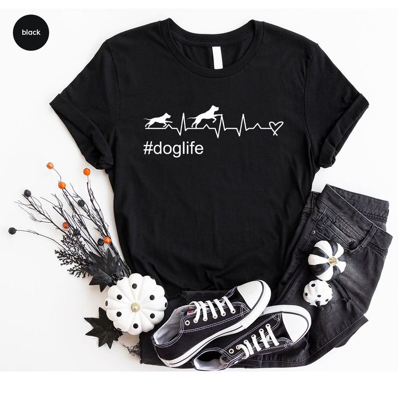 Dog Heartbeat Graphic Tees for Dog Dad, Dog Shirt Gifts for Dog Mom, Dog Unisex Crewneck Sweatshirt, Dog Owner Gifts Women, Dog Mama Gifts - 10.jpg