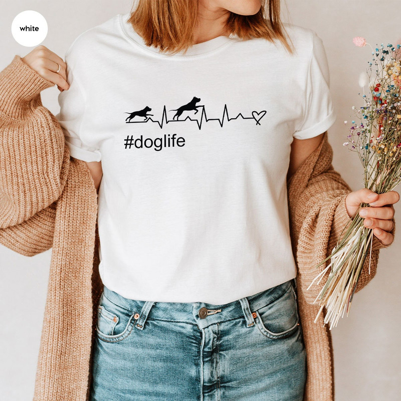 Dog Heartbeat Graphic Tees for Dog Dad, Dog Shirt Gifts for Dog Mom, Dog Unisex Crewneck Sweatshirt, Dog Owner Gifts Women, Dog Mama Gifts - 7.jpg