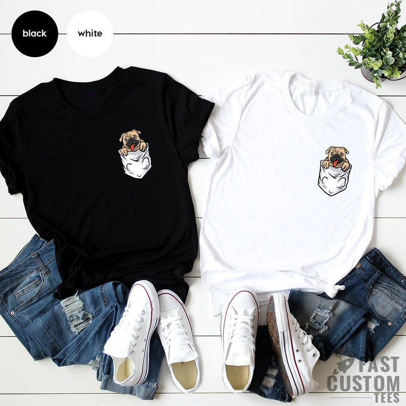 Dog Pocket Shirt, Funny Dog Mom TShirt, Pet Owner T Shirt, Cute Pug T-Shirt, Dog Mama Shirts, Gift For Dog Lover - 3.jpg