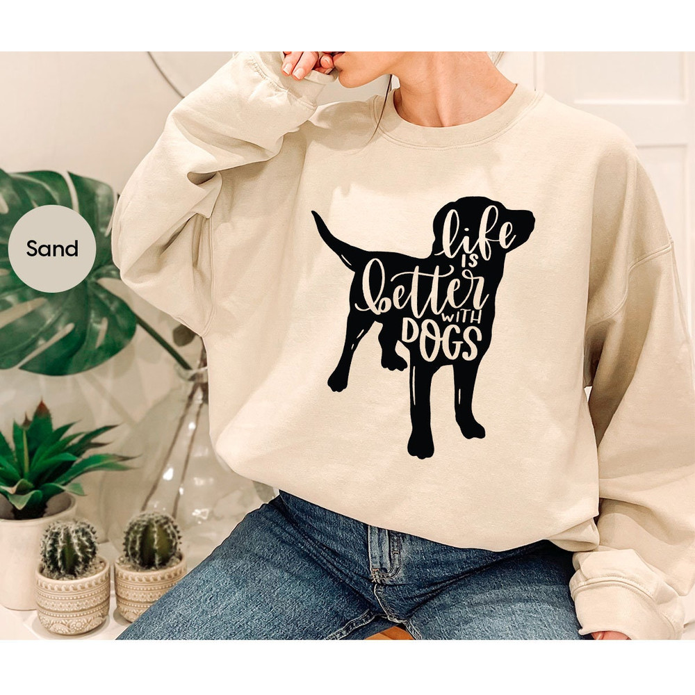 Dog Shirts for Women, Dog Mom Tshirts, Dog Love Shirt, Animal Shirt, Dog Mom Life, Gifts for Dog Dad, Life is Better with Dogs Graphic Tees - 7.jpg