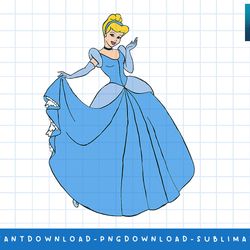 disney princess cinderella in ballgown classic t-shirt png, sublimate, digital print