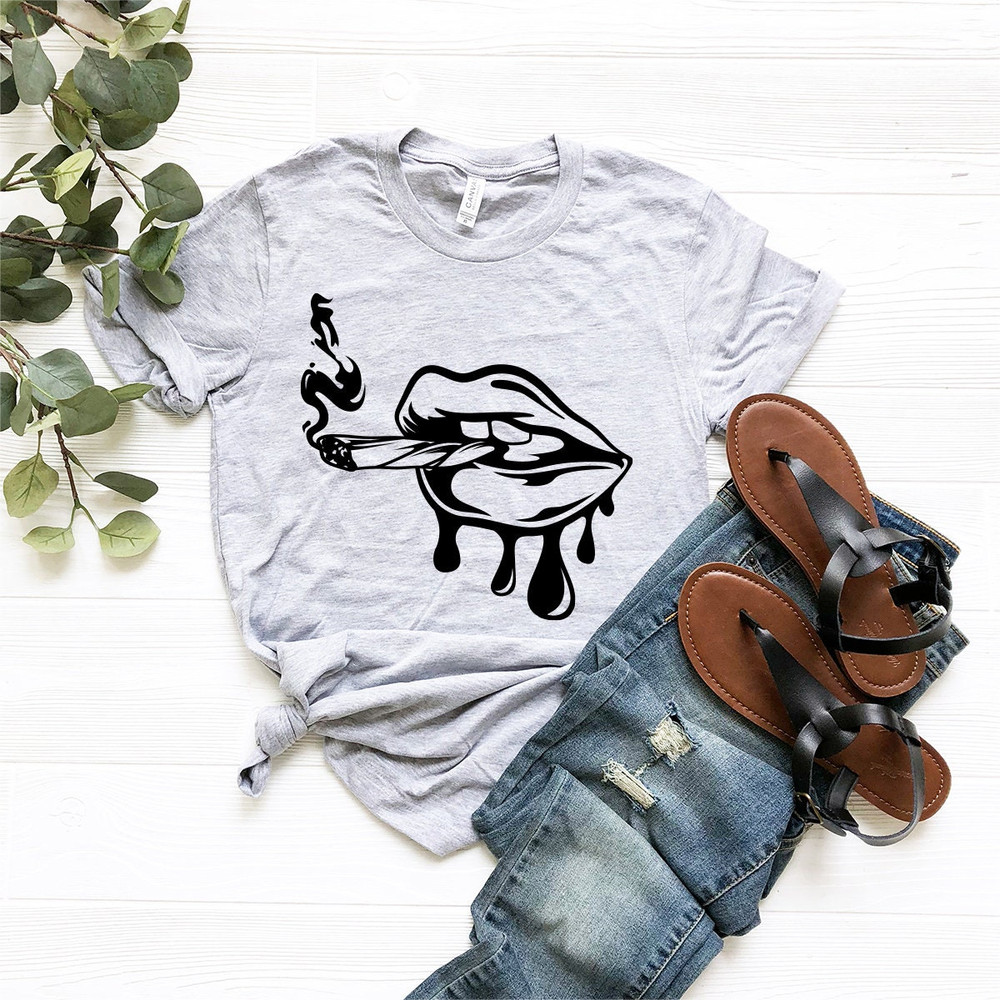 Dripping Lips Weed Shirt, Joint Drip Lips Shirt, Weed Shirt, Cannabis Shirt ,Marijuana Shirt, Funny Weed Shirt - 7.jpg