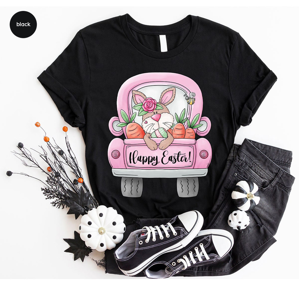 Easter Shirts for Women, Toddler Girls Easter Outfit, Cute Bunny Graphic Tees, Easter Gifts, Happy Easter Crewneck Sweatshirt, Gift for Her - 6.jpg