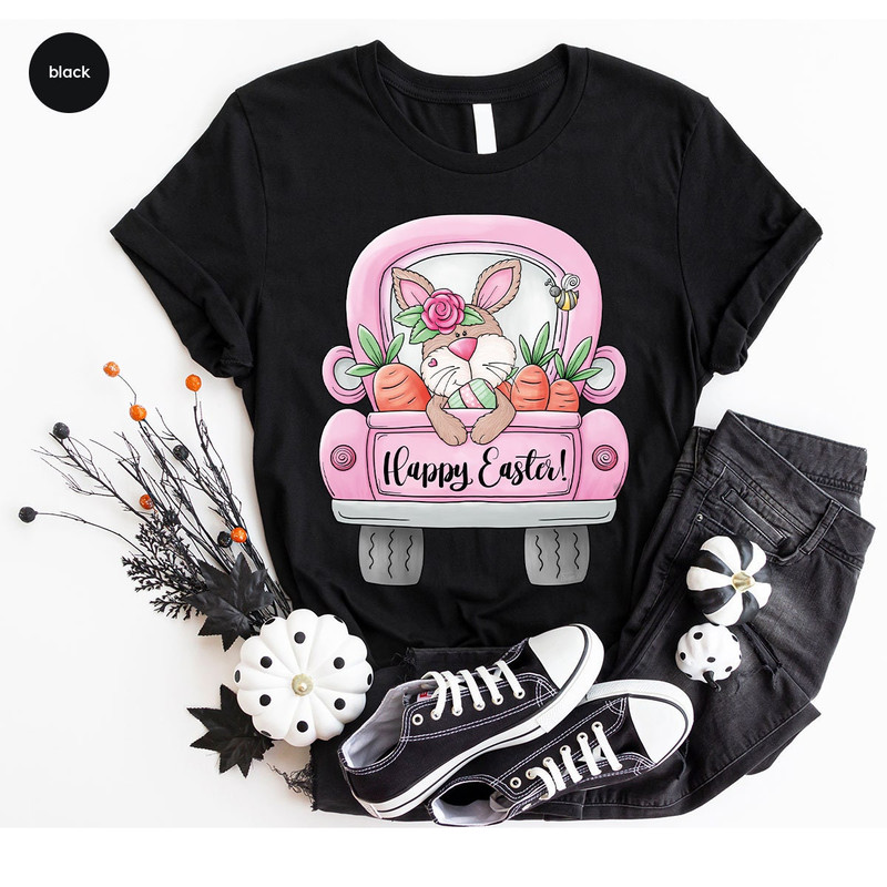 Easter Shirts for Women, Toddler Girls Easter Outfit, Cute Bunny Graphic Tees, Easter Gifts, Happy Easter Crewneck Sweatshirt, Gift for Her - 6.jpg