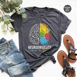 embrace neurodiversity celebrate the spectrum brain autism t-shirt, neurodiversity t-shirt, autism awareness shirt, auti