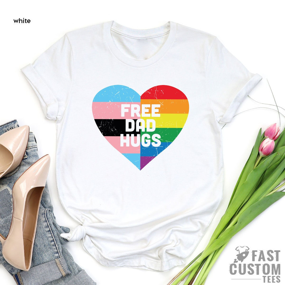 Fathers Day Gift, Protect Trans Kids Shirt, Free Dad Hugs Shirt, LGBTQ Shirt, Trans Shirt, Lesbian Shirt, LGBT Shirt, Bisexual Shirt - 2.jpg