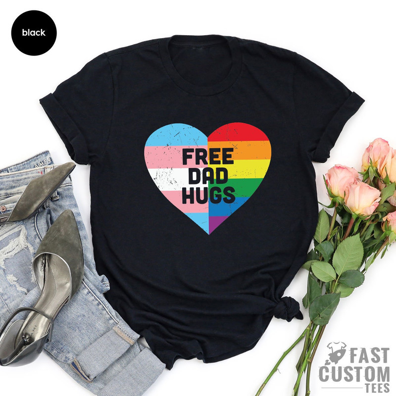 Fathers Day Gift, Protect Trans Kids Shirt, Free Dad Hugs Shirt, LGBTQ Shirt, Trans Shirt, Lesbian Shirt, LGBT Shirt, Bisexual Shirt - 3.jpg