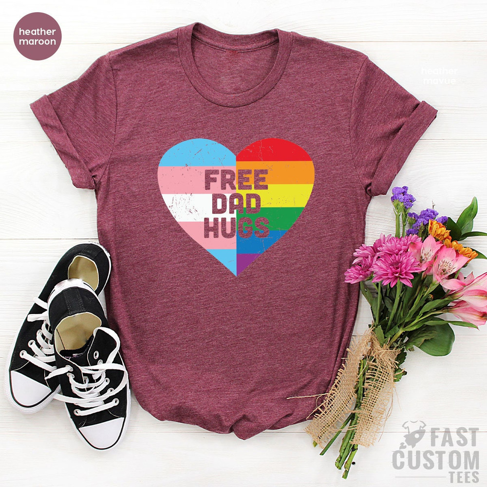 Fathers Day Gift, Protect Trans Kids Shirt, Free Dad Hugs Shirt, LGBTQ Shirt, Trans Shirt, Lesbian Shirt, LGBT Shirt, Bisexual Shirt - 5.jpg