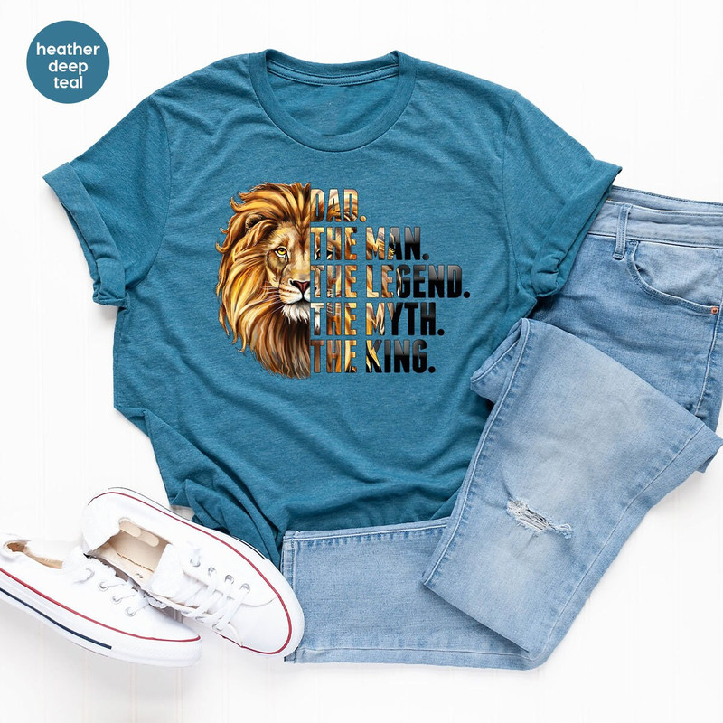 Fathers Day Shirt, Cool Dad Outfit, Fathers Day Gifts, Lion Graphic Tees, Gifts for Dad, Grandpa Shirts, Grandpa Gifts, Gift from Kids - 3.jpg