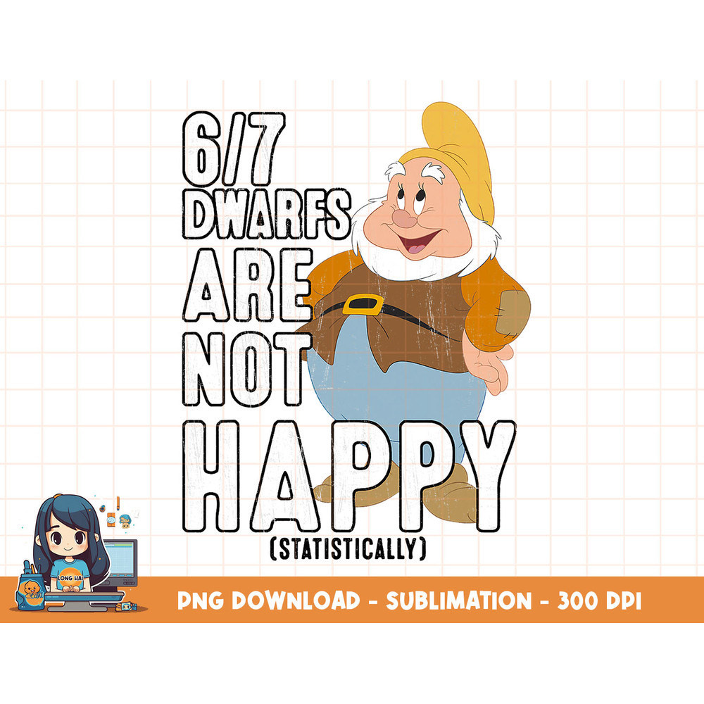 Disney Snow White Not Happy Dwarfs Graphic T-Shirt png, sublimation, digital print.jpg