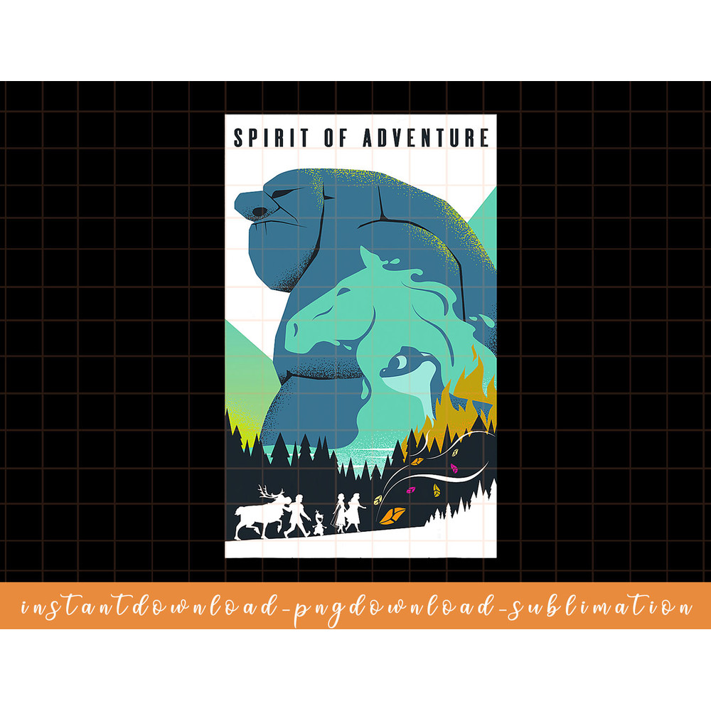 Disney Frozen 2 Spirit of Adventure Poster png, sublimate, digital download.jpg