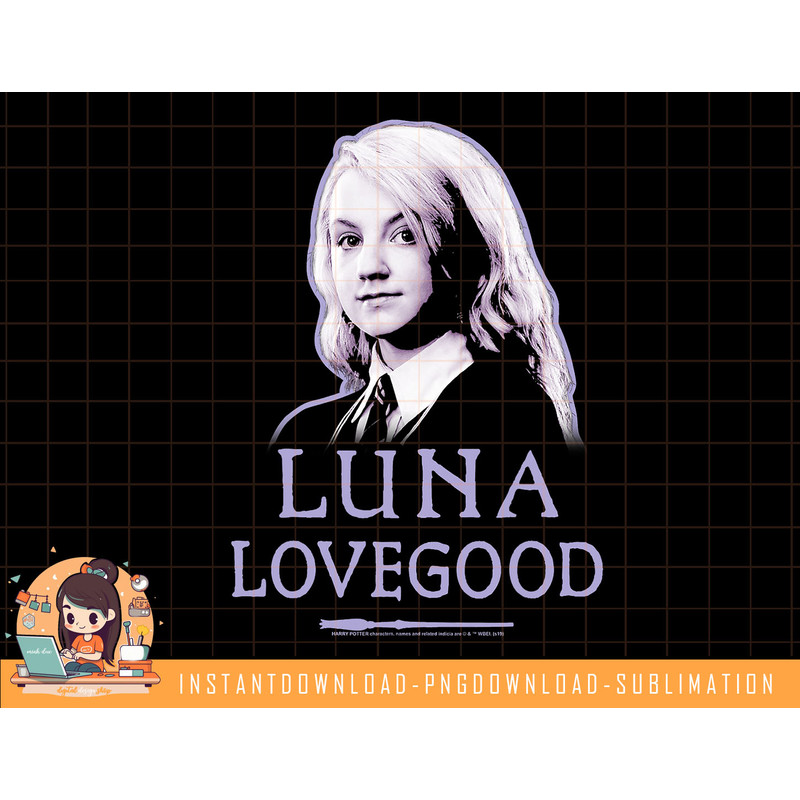 Harry Potter Luna Lovegood Dark Portrait png, sublimate, digital download.jpg