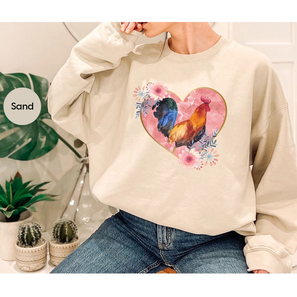 Floral Farm Shirts, Rooster Graphic Tees, Farmer Shirts, Gifts for Women, Animal Shirts for Women, Farm Gifts, Farming Clothes - 7.jpg