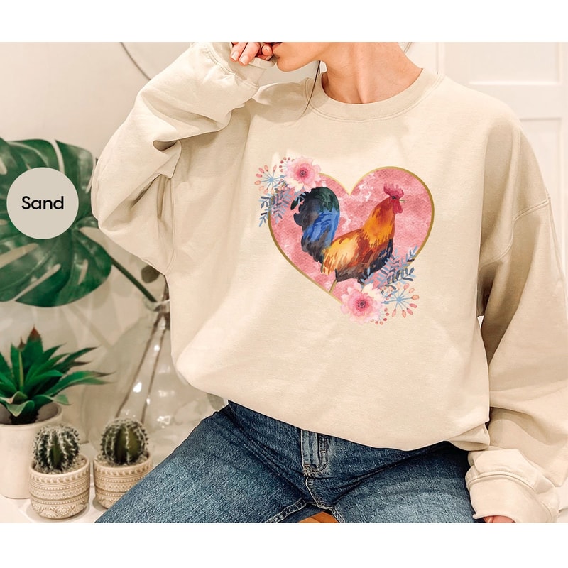 Floral Farm Shirts, Rooster Graphic Tees, Farmer Shirts, Gifts for Women, Animal Shirts for Women, Farm Gifts, Farming Clothes - 7.jpg