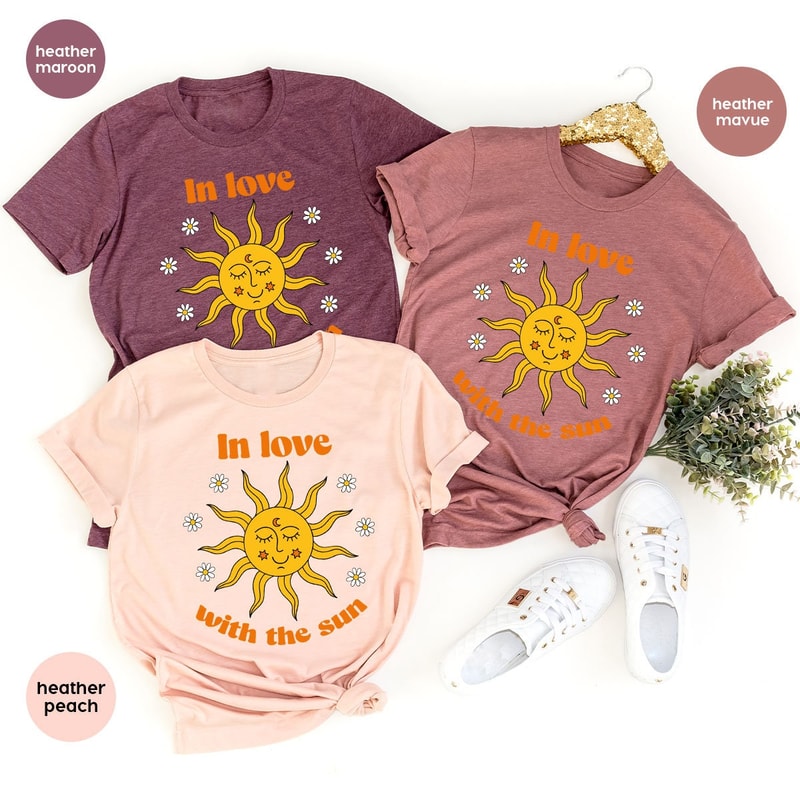 Floral Graphic Tees, Summer Shirt, Celestial Shirt, Sun T-Shirt, Positive Shirt, Sun Shirt for Women, Flower Tee, Gift for Her - 4.jpg