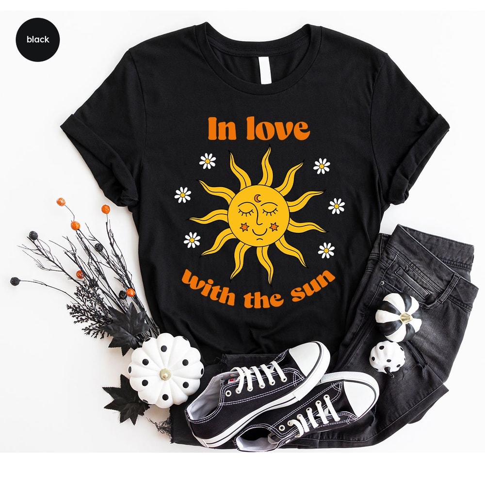 Floral Graphic Tees, Summer Shirt, Celestial Shirt, Sun T-Shirt, Positive Shirt, Sun Shirt for Women, Flower Tee, Gift for Her - 6.jpg