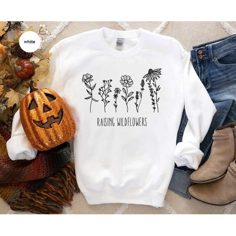 Floral Long Sleeve Shirts, Gifts for Her, Vintage Hoodies and Sweaters, Flower Crewneck Sweatshirt, Botanical Gifts, Mother's Day Gifts - 5.jpg