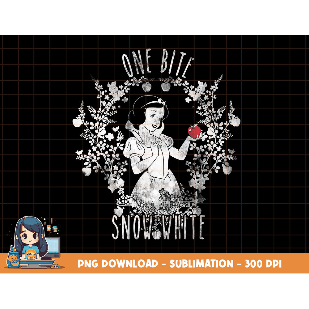 Disney Snow White One Bite Red Apple Portrait png, sublimation, digital print.jpg