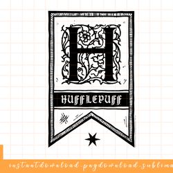 harry potter hufflepuff drawn banner png, sublimate, digital download