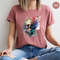 Floral Skull T-Shirt, Boho Outfit, Wild Flowers Shirt, Womens Vneck TShirt, Graphic Tees for Women, Gift for Her, Spring Clothing - 6.jpg