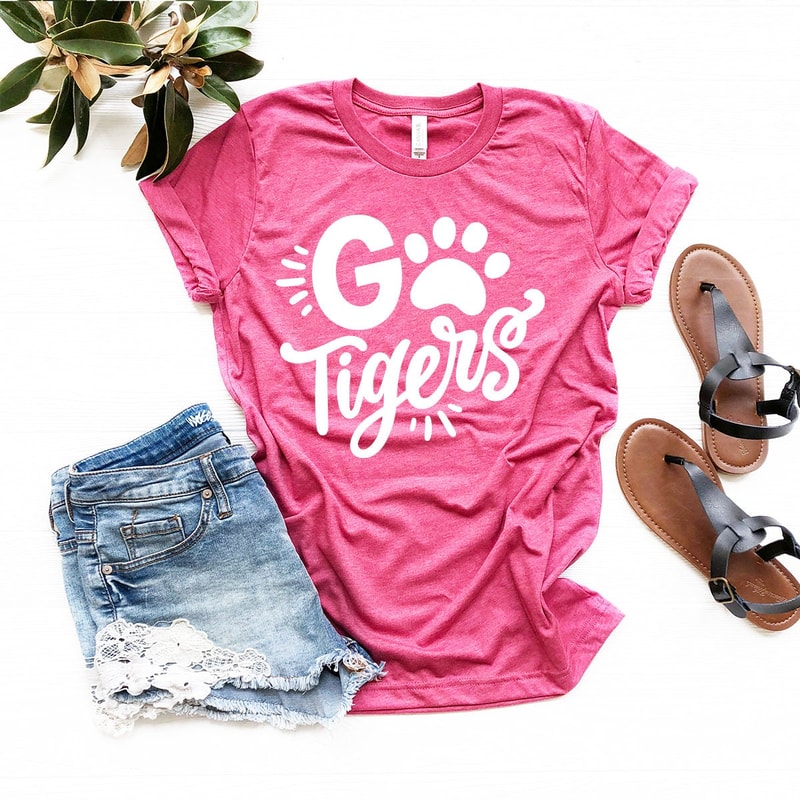 Football Go Tigers T-Shirt, Funny Tigers Shirt, Tigers School Spirit Shirt, Cheer Mom Shirt, Go Tigers Shirt, Tiger Graphic Tee - 2.jpg