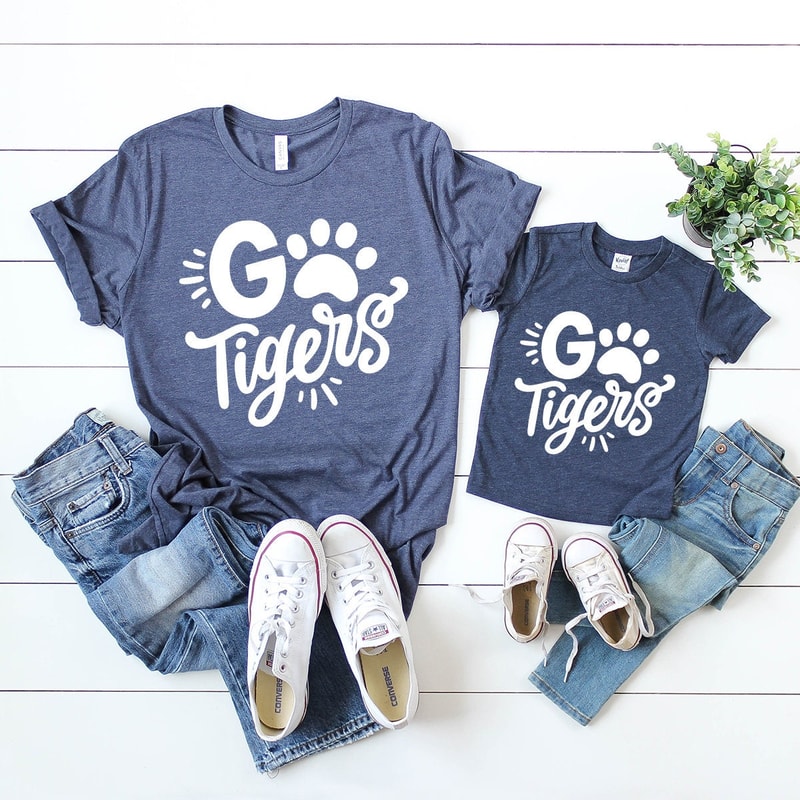 Football Go Tigers T-Shirt, Funny Tigers Shirt, Tigers School Spirit Shirt, Cheer Mom Shirt, Go Tigers Shirt, Tiger Graphic Tee - 4.jpg