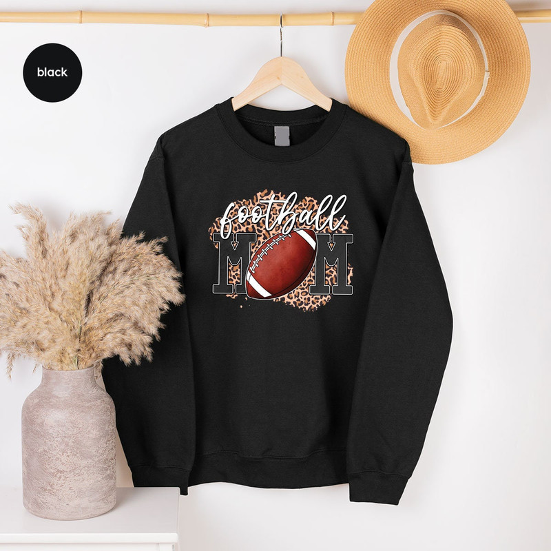 Football Mom Crewneck Sweatshirt, Leopard Print Football Graphic Hoodies for Sports Mom, Football Gifts for Mom, Football Mom Birthday Gift - 3.jpg