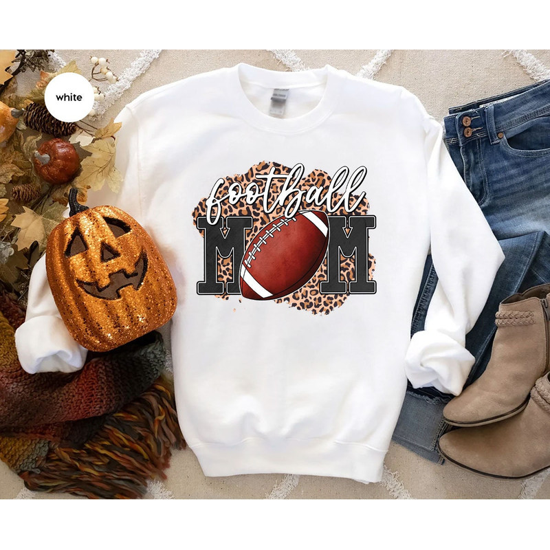 Football Mom Crewneck Sweatshirt, Leopard Print Football Graphic Hoodies for Sports Mom, Football Gifts for Mom, Football Mom Birthday Gift - 4.jpg