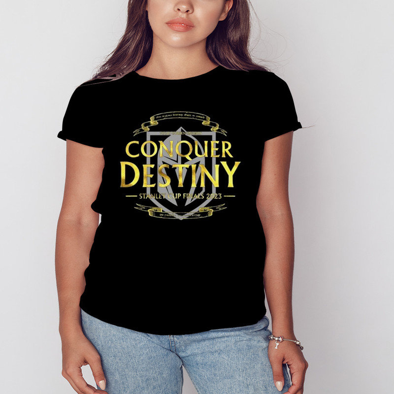 Vegas Golden Knights Stanley Cup Finals 2023 Conquer Destiny Shirt, Unisex Clothing, Shirt For Men Women, Graphic Design