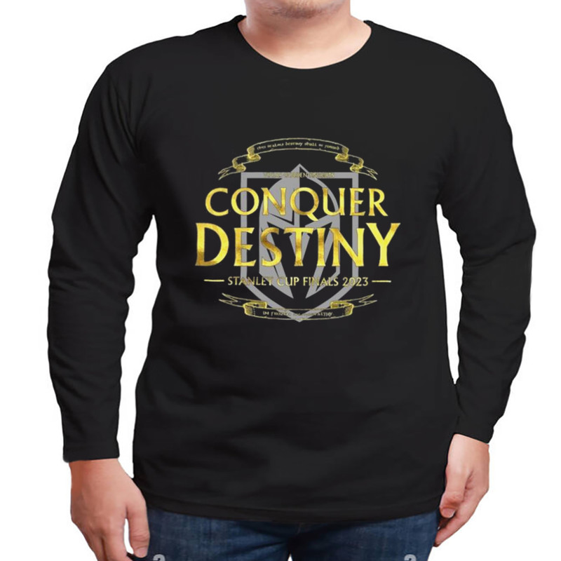 Vegas Golden Knights Stanley Cup Finals 2023 Conquer Destiny Shirt, Unisex Clothing, Shirt For Men Women, Graphic Design