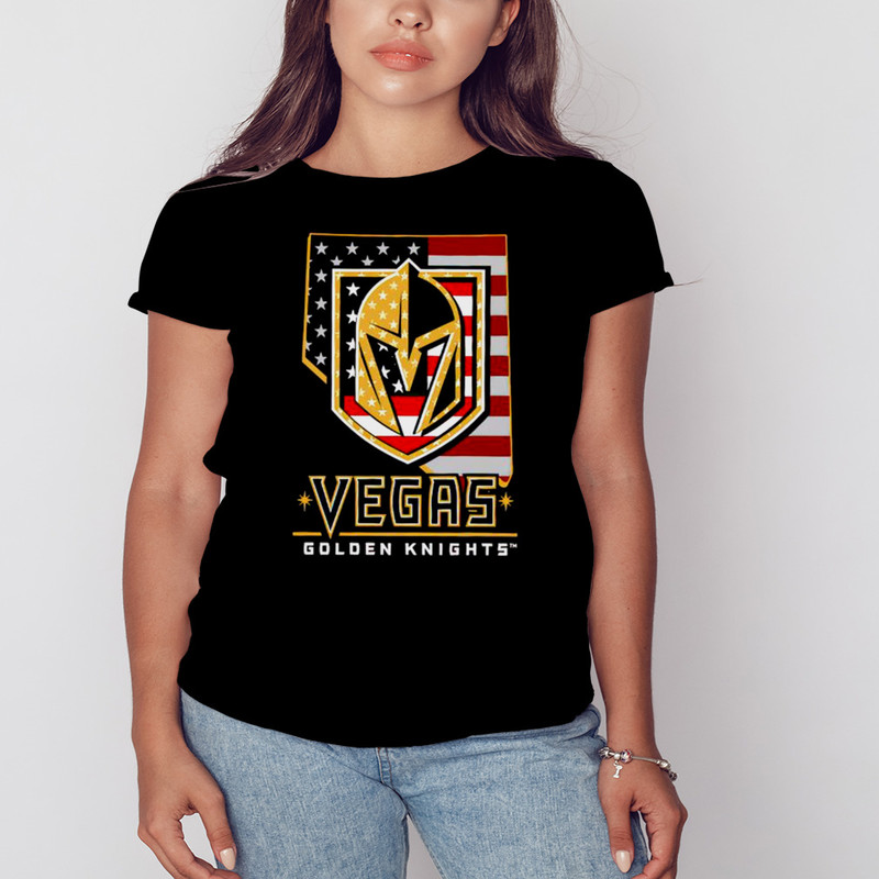 Vegas Golden Knights American Flag 4th of July Shirt, Unisex Clothing, Shirt For Men Women, Graphic Design, Unisex Shirt