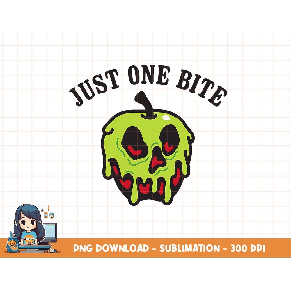 Disney Snow White Poison Apple Just One Bite png, sublimation, digital print.jpg