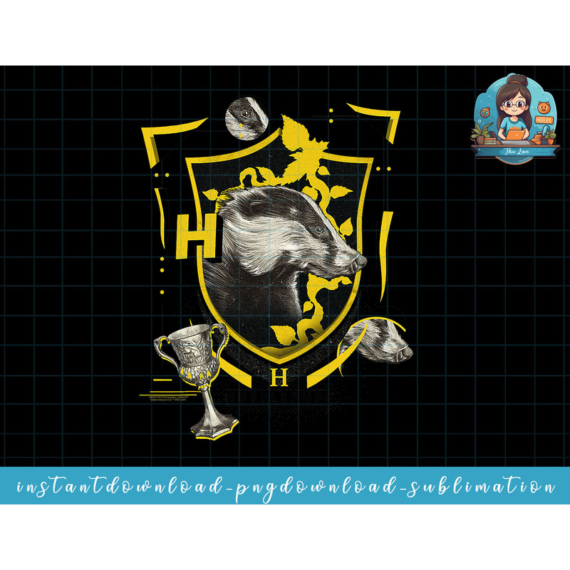 Harry Potter Hufflepuff Magicial Mischief Level Up Crest png, sublimate, digital download.jpg