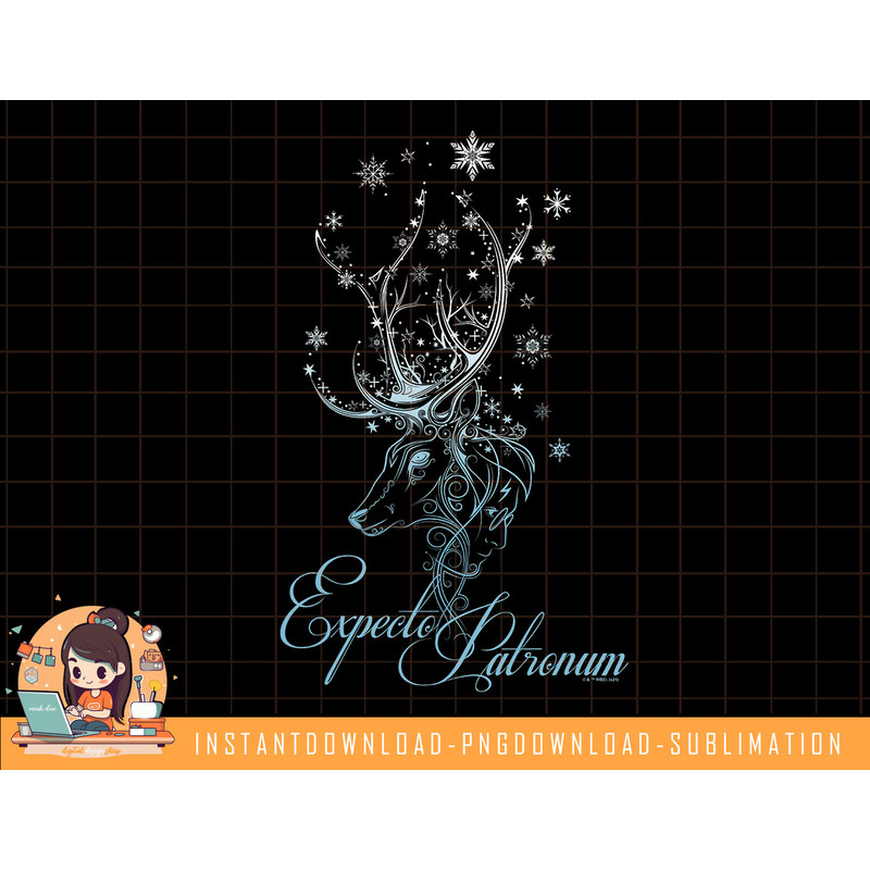 Harry Potter Magical Snowflake Deer Poster png, sublimate, digital download.jpg