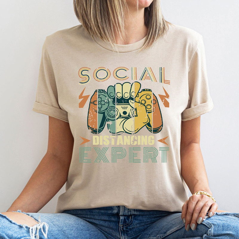 Funny Gamer Shirts for Introvert Friend, Vintage Gaming Graphic Shirts for Boys, Crewneck Video Game Shirts with Sayings, Gifts for Gamers - 4.jpg