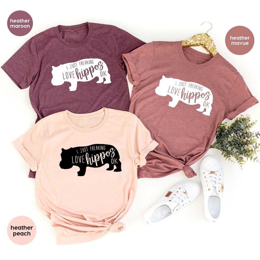 Funny Hippopotamus Shirts, Hippopotamus Graphic Tees, Unisex Crewneck Sweatshirt, Gift for Her, Gift for Him, Hippopotamus TShirt - 1.jpg