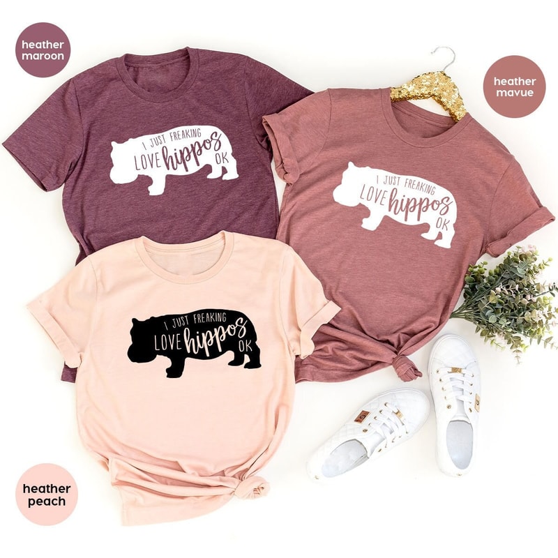 Funny Hippopotamus Shirts, Hippopotamus Graphic Tees, Unisex Crewneck Sweatshirt, Gift for Her, Gift for Him, Hippopotamus TShirt - 1.jpg