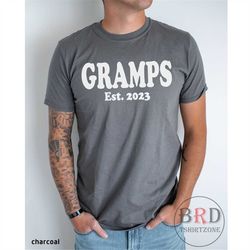 gramps est 2023, grandpa gift, gramps shirt, pregnancy reveal, baby announcement, fathers day gift, new grandpa gift, ne