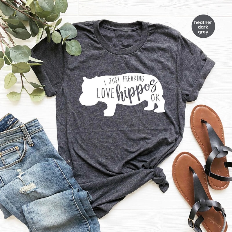 Funny Hippopotamus Shirts, Hippopotamus Graphic Tees, Unisex Crewneck Sweatshirt, Gift for Her, Gift for Him, Hippopotamus TShirt - 2.jpg