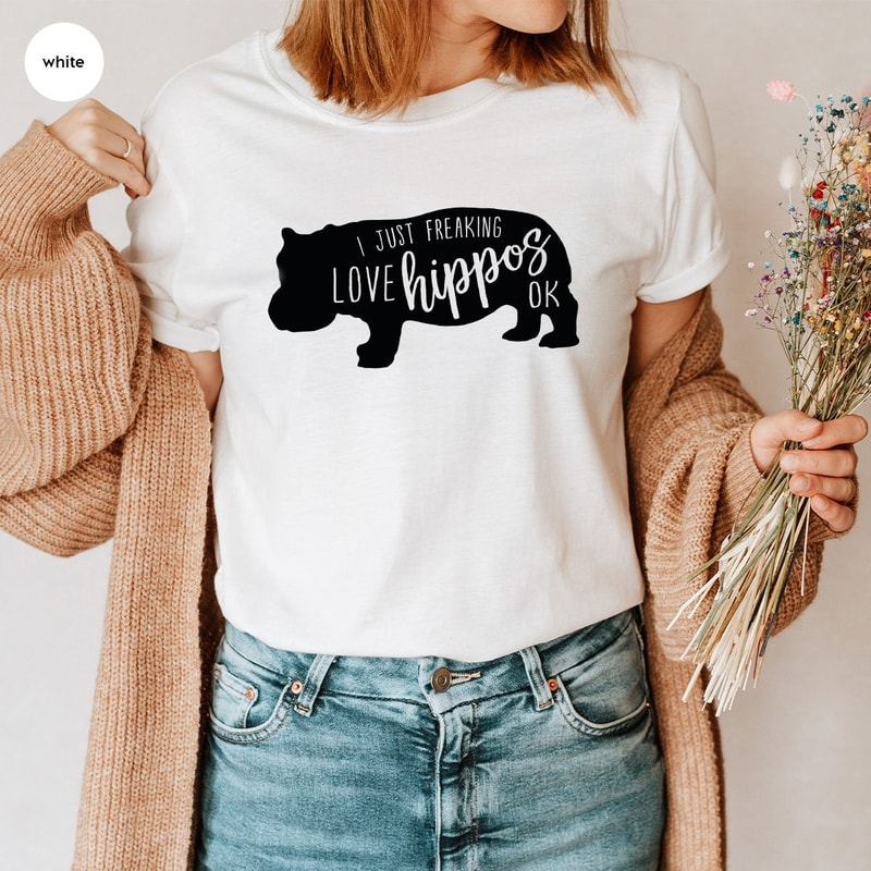 Funny Hippopotamus Shirts, Hippopotamus Graphic Tees, Unisex Crewneck Sweatshirt, Gift for Her, Gift for Him, Hippopotamus TShirt - 3.jpg