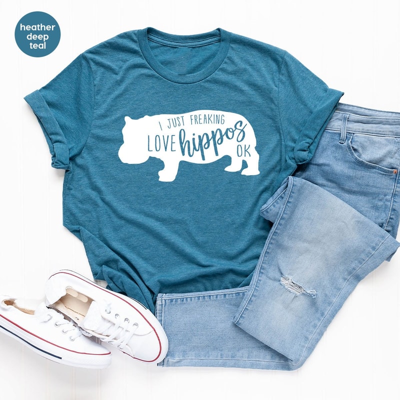 Funny Hippopotamus Shirts, Hippopotamus Graphic Tees, Unisex Crewneck Sweatshirt, Gift for Her, Gift for Him, Hippopotamus TShirt - 4.jpg