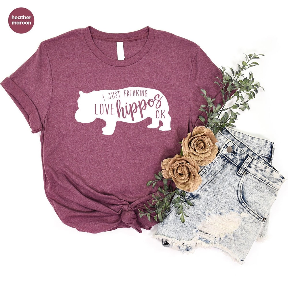 Funny Hippopotamus Shirts, Hippopotamus Graphic Tees, Unisex Crewneck Sweatshirt, Gift for Her, Gift for Him, Hippopotamus TShirt - 5.jpg