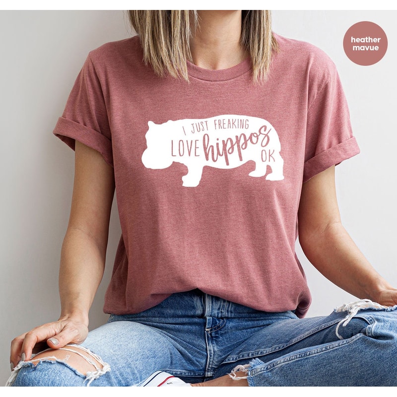Funny Hippopotamus Shirts, Hippopotamus Graphic Tees, Unisex Crewneck Sweatshirt, Gift for Her, Gift for Him, Hippopotamus TShirt - 6.jpg