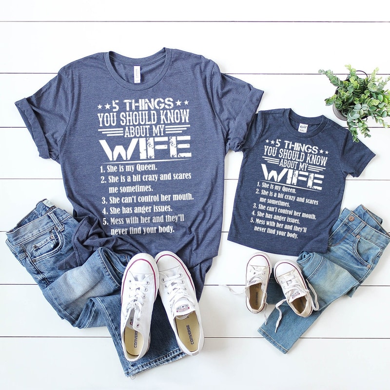 Funny Husband Shirt, Funny Gift For Husband, 5 Things About My Wife T-Shirt, Best Husband Shirt, Sarcastic Husband Tee ZW - 5.jpg