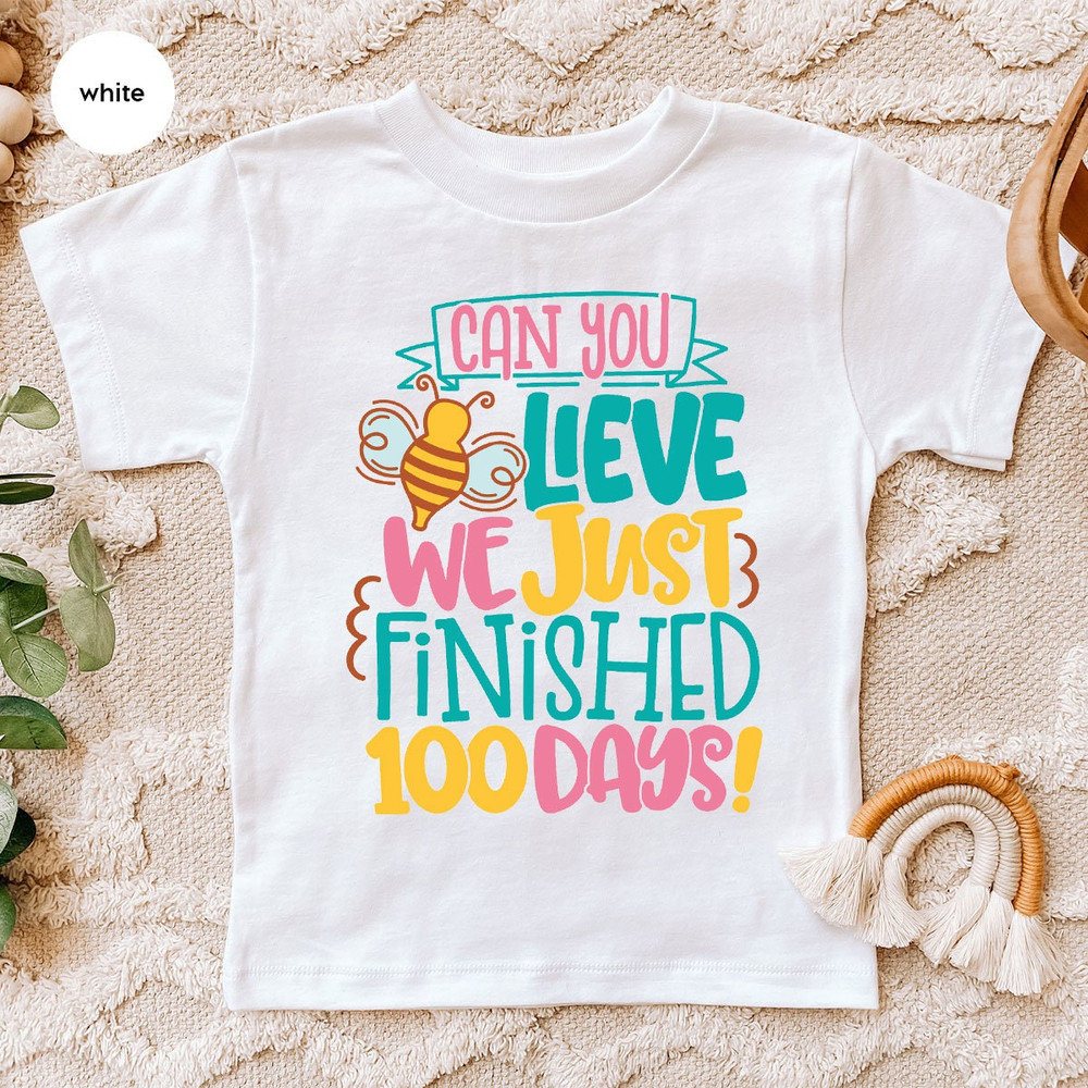 Funny Kids Shirts, 100 Days of School Shirts, Cute Kids School Clothing, 100 Days Celebration Outfit, Teacher Tshirts, 100 Days Brighter - 3.jpg