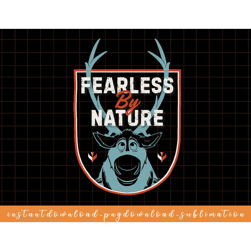 Disney Frozen 2 Sven Fearless By Nature Crest png, sublimate, digital download.jpg