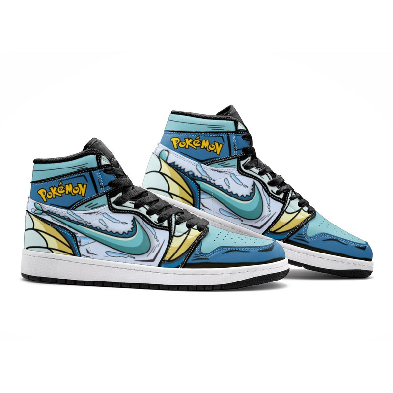 Vaporeon Pokemon JD1 Shoes, Vaporeon Pokemon Jordan 1 Shoes, Vaporeon Shoes, Vaporeon Pokemon Shoes Sneaker