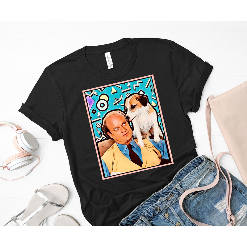 Frasier and Eddie Classic T-Shirt 45_Black_Black.jpg