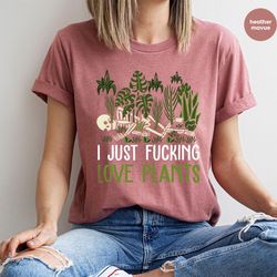 funny plant shirt, skeleton plant t-shirt, gardening gifts, gardener clothing, plants graphic tees for women, plant gift